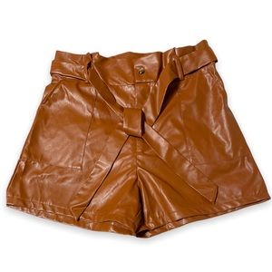 Faux Leather Shorts